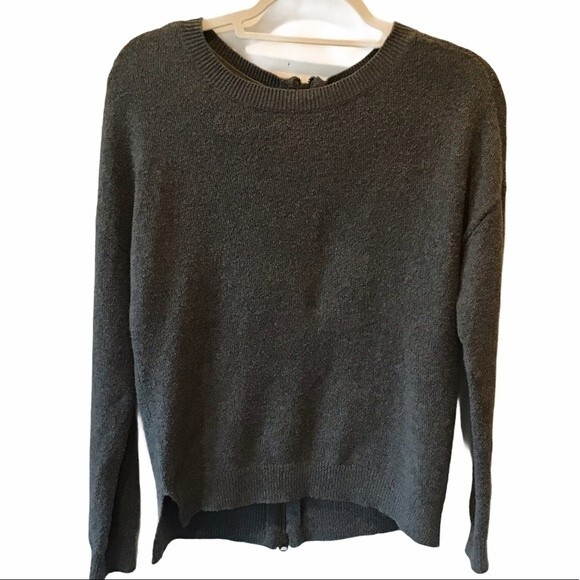 Nordstrom Hinge Gray Sweater with Zipper in Back - Picture 2 of 4
